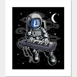 Astronaut Organ Litecoin LTC Coin To The Moon Crypto Token Cryptocurrency Blockchain Wallet Birthday Gift For Men Women Kids Posters and Art